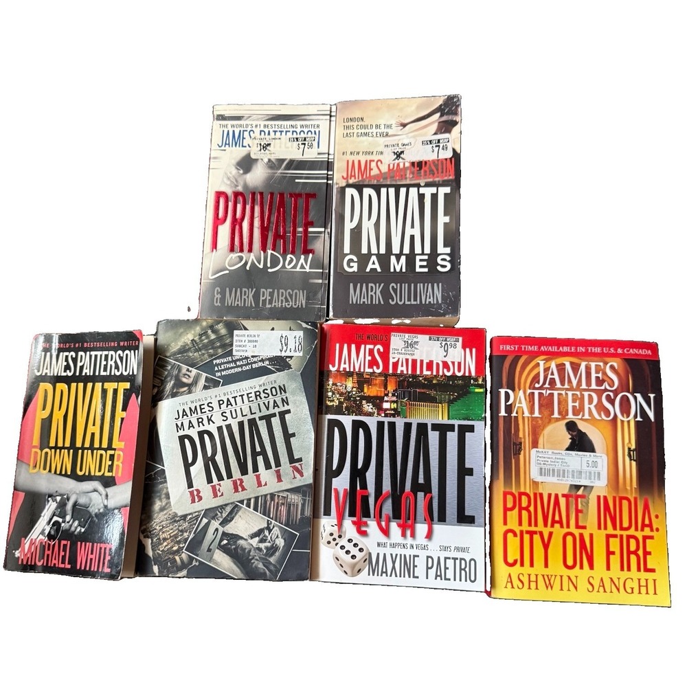 James Patterson Private‎ Series Book Lot 6 London Games Berlin Vegas Down Under